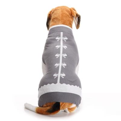 China Bowknot-Gray Pet Sweater Big Dog-Haustier kleidet Autumn And Winter Dog Teddy-Kleidung zu verkaufen