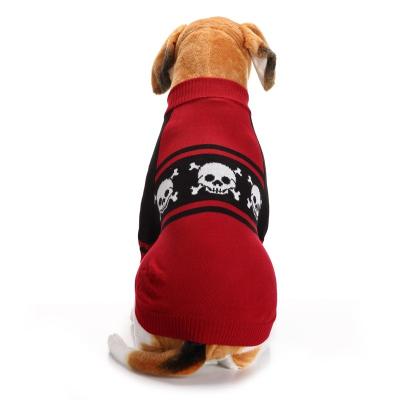 Cina L'animale domestico di Halloween copre il cane capo Cat Teddy Sweater Big Dog Sweaters del cranio in vendita