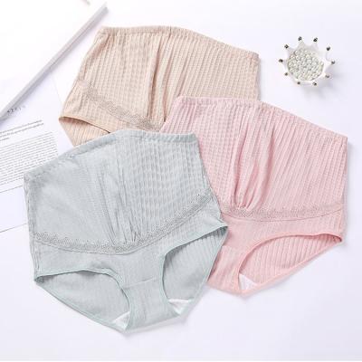 Chine Les culottes de maternité de coton de haute qualité de nervures ont ajusté de hautes culottes de Pregant de taille fortement étirables et confortables à vendre