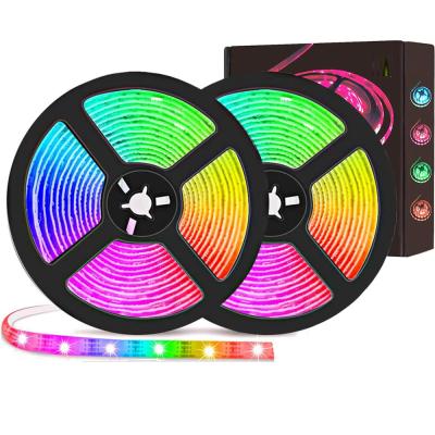 China Dreamy Decoration Color LED Strip Lights with WIFI Music 10m LED Lights with Multi-color Non-waterproof RGB LED Strips for sale