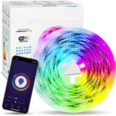 China Smart Home Strip WiFi Smart RGB LED Strip Light/Amazon Alexa Voice Controlled LED Life APP/Google Decoration 10m for sale