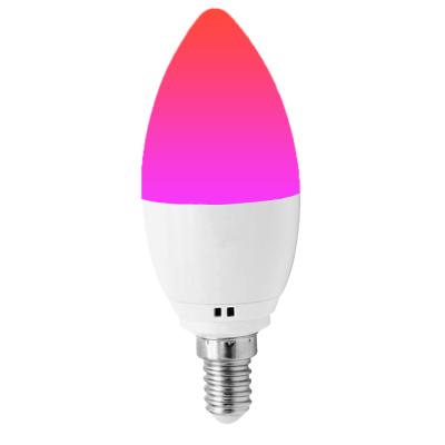 China NEW Smart Hotel WiFi Lamp Candle Light Bulb E14 E26 B22 E27 RGB Dimmable Support Alexa / Google Home Control for sale