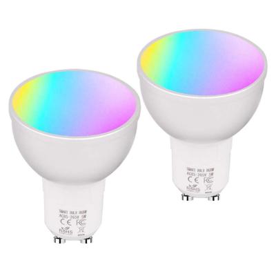 China Hotel Wifi RGBW GU10 Projector Work With Alexa And Google SMD Led Projector Dimmable Multicolor Led Spotlight for sale