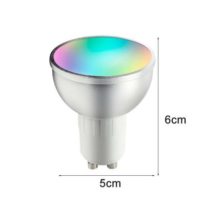 China Hotel Alexa Google Compatible gu10 RGB Smart Home Wifi Led Spotlight Bulbs Multicolor Changing LED for sale