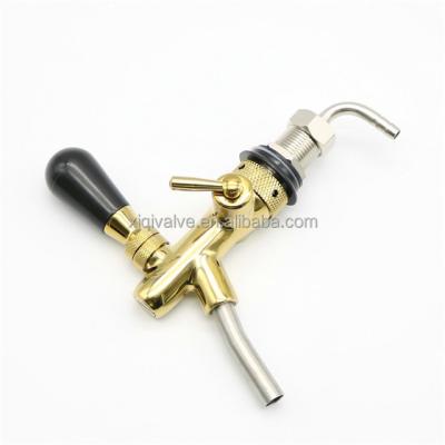 China 100% Sustainable Brass Flow Control Beer Tap - With Compensator And Stainless Steel Spout for sale