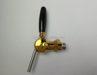 China Sustainable Brass Gold Plated Beer Ball Faucet for sale