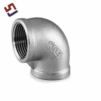 China OEM Stainless Steel 304 316 Customized Precision Casting Connector 90 Degree Pipe Elbow Fitting Plumbing Accessories for sale