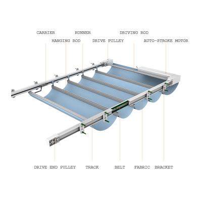 China OEM Environmental - Friendly Electric Remote Control Folding Blackout China Blinds for sale