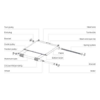 China Factory Electric Aluminum Slat Spring Roller Blinds for sale