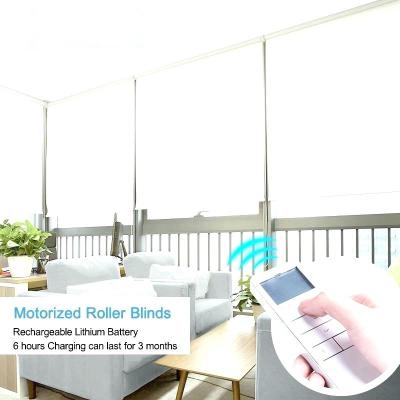 China Insulated Screen Shade Motorized Roller Blinds With Remote Control for sale