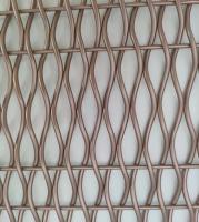 China Rose Gold Steel Weave Architectural Woven Wire Mesh With Painting For Railing for sale