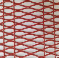 China Iso9001 Architectural Woven Metal Mesh Red Decorative For Room Divider for sale