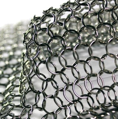 中国 SHUOLONG Metal Mesh Curtain Stainless Steel Ring Mesh Metal Mesh Fabric Aesthetic 販売のため