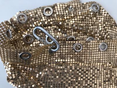 Chine Chainmail Metal Mesh Curtain Silver Sequins SGS Cloth Material Plain Weave à vendre