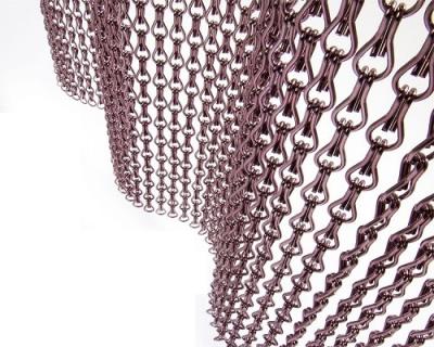 China Customizable Aluminium Chain Fly Screen Wire Diameter 2mm Standard Size 12mm*24mm for sale