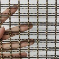 China Corrosion Resistant Bronze Stainless Steel Woven Wire Mesh For Cabinetry for sale