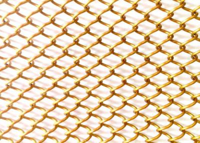 China Flexibles Hauptgold Mesh Curtain des dekor-Metallspulen-Drapierungs-13ft zu verkaufen