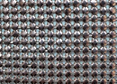 China Planície material de Mesh Curtain Silver Sequin Cloth do metal do GV Chainmail tecida à venda