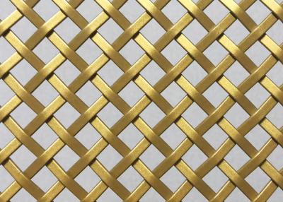 China Balkon-Architekturdraht Mesh Gold Color Panels des Edelstahl-3mm zu verkaufen