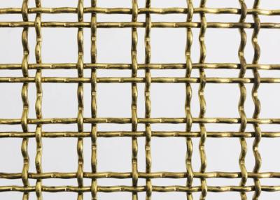 China Alambre doble de cobre amarillo Mesh For Decorative Fence de la encrespadura de la cerradura de la resistencia térmica en venta