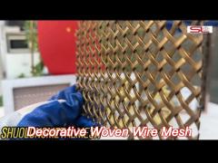 decorative woven gold wire mesh 2m oem sgs