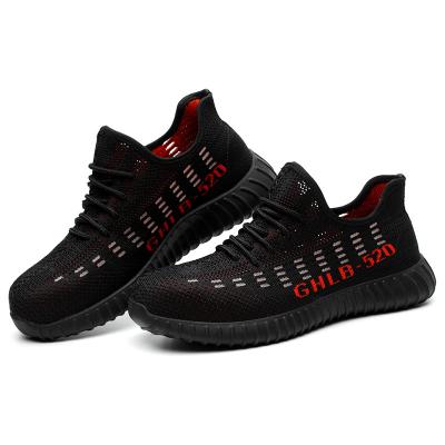 China Steel Toe Black Rubber Sneakers Safety Lightweight Anti-smash Comfortable Wear-Resistant Breathable Shoes for sale