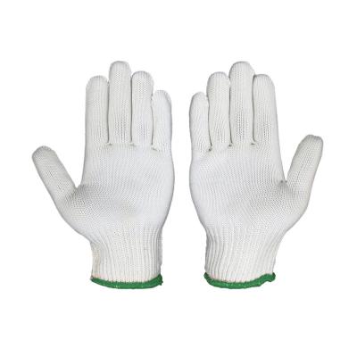 China Anti-Slip High Density Comfortable Wear Resistant Plain White Cotton Gauze Mitten for sale