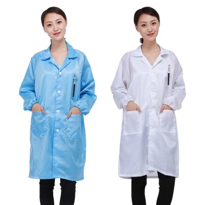 China Light Weight Uniform Hot Sale Dust Proof Cleanroom ESD Lab Garment Cleanroom Workwear Anti-Static Workwear for sale