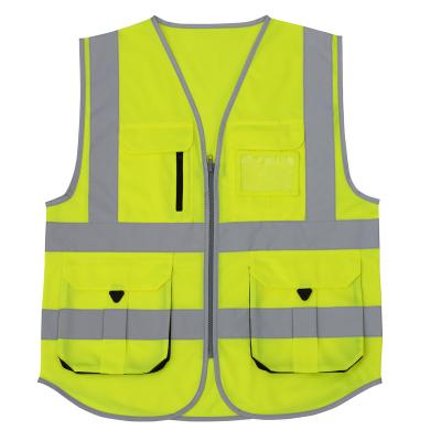 China Low Stretch 120g Clothing Safety Vest Reflective Jacket Personal High Visibility Construction Safety Silk Fabric Work Formaldehyde Free for sale