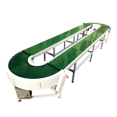 China Food Grade PVC/PU Heat Resistant Belt Curve Heavy Duty Assembly Line 45 90 180 Conveyor Belt for sale