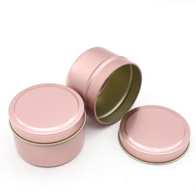 China Gift & Collectible Craft Souvenirs Small Round Premium Metal Tin Box With Lid Candle Packaging Tin Can Round Candle Jars for sale