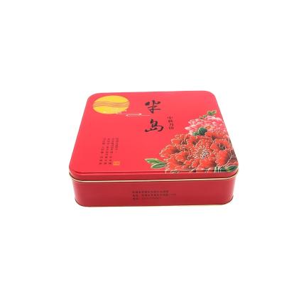 China Eco - Friendly And Recyclable Professional Custom Red Colored Square Tin Boxes For Cookies for sale