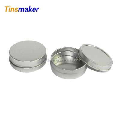 China Recyclable Plain Tinplate Slip Cover Tins Seamless Round Tin Can Slip Lid Tin for sale