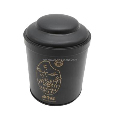 China 2020 Recyclable Black Round Cylindrical Tin Can For Rice Flour Packaging for sale