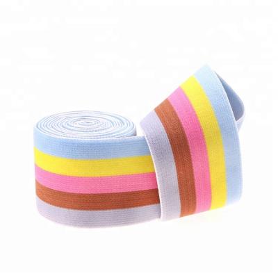 China Soft Woven Elastic Band Strap Elastic Custom Underwear Stripe Elastic Waistband for sale