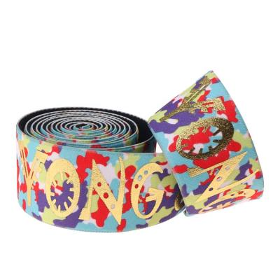 China Polyester Sublimated Elastic Webbing Printed Elastic Band Customized High Quality Heat Transfer Elastic for sale