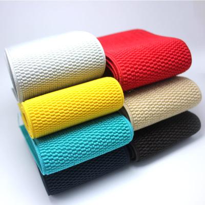 China Elastic Professional Custom Corn Kernel 8cm Wide Woven Patterned Elastic Webbing Belt for sale