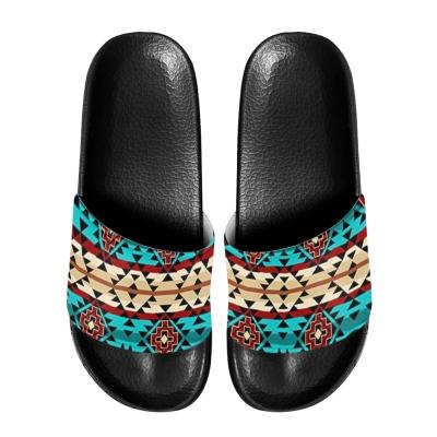 China Fashion Trend Drop Shipping African Primitive Tribal Totem Print Slippers Women's Men Summer Indoor Outdoor Slip On Slipper Sandals Wholesale for sale