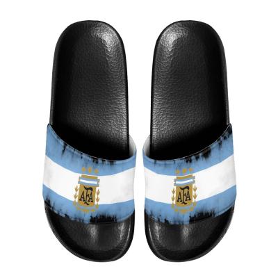 China Fashion Trend Print On Demand Argentina Flag Art Design Slipper Men Women Outdoor Beach Slip On Sandals Home Slippers Wholesale Drop Shipping for sale