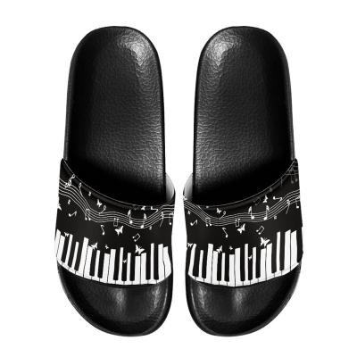 China Fashion Trend Wholesale Music Piano Key Notes Slippers Women's Home Non-slip Slippers Mens Outdoor Beach Sandals Print On Demand Drop Shipping for sale