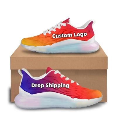 China Fashion Trend New Women's Sneakers Custom LOGO Outdoor Sports Mesh Running Shoes Shock-absorbing Non-slip Fitness Training Shoes Drop Shipping for sale