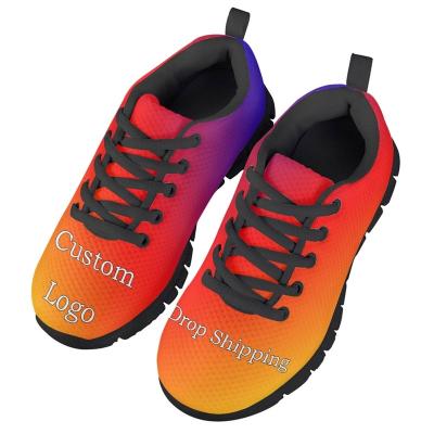 China Fashion Trend Custom Logo Children's Sneakers Fashion Casual Sports Shoes for Kids Female Running Shoes Comfort Light Trainers Drop Shipping for sale