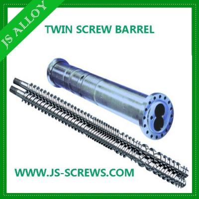 China Parallel twin screws and cylinders for a Cincinnati Argos 114 screw extruder JS-screw and twin cylinder for Argos 114 for sale