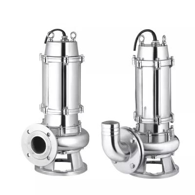 China Wastewater treatment WQ Stainless Steel 380V 3 Phase Industrial Electric Centrifugal Mud Slurry Submersible Sump for sale