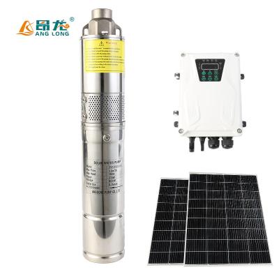 China Agriculture irrigation DC24V brushless submersible 100m head solar screw water pump for agriculture irrigation for sale