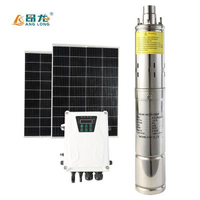 China Irrigation and Agriculture 3 inch DC48V brushless 100m head 1.8m3/h submersible 270W solar borehole deep well water pump for agriculture irrigation for sale