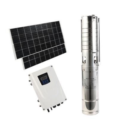 China Agriculture irrigation Complete 4inch Farm Agriculture Irrigation Borehole DC Solar Pump With Brushless Motor for sale