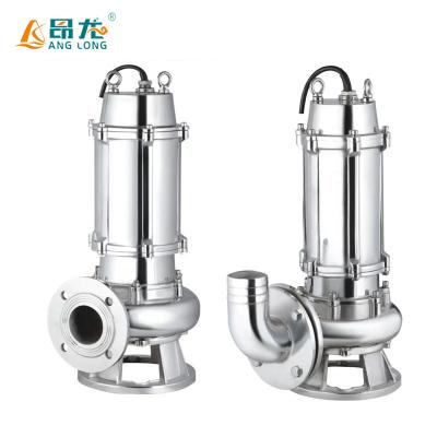 China Irrigation and Agriculture AC220V 380V submersible WQ sewage pump    stainless steel 304 sewage water pump for wastewater treatment for sale