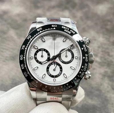 China Latest 12.3mm Datonable Thickness Noob Chronograph Ceramic Bezel Models 7750 Movement Noob Watch Panda for sale