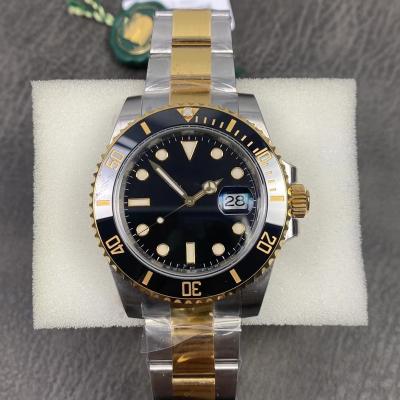 China Latest Date Noob Automatic Watch Two Tone Submariner 3135 Diver Watch Gold Plated for sale